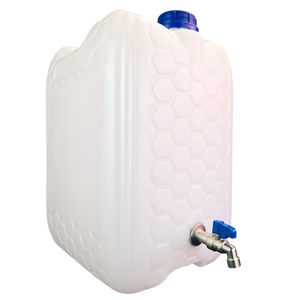 Plastic water jerry can with metal tap 10/20/30 litre