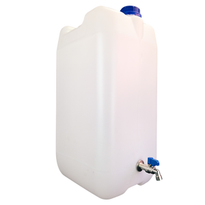 Plastic water jerry can with metal tap 10/20/30 litre