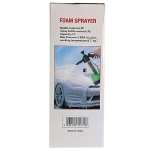 Car Foam Sprayer with Hand Pump and 4 Interchangeable Nozzles 2L