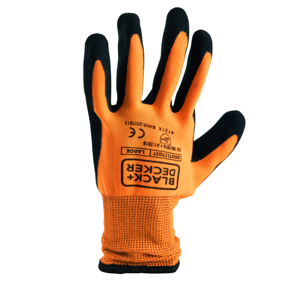 Safety gloves orange/black L