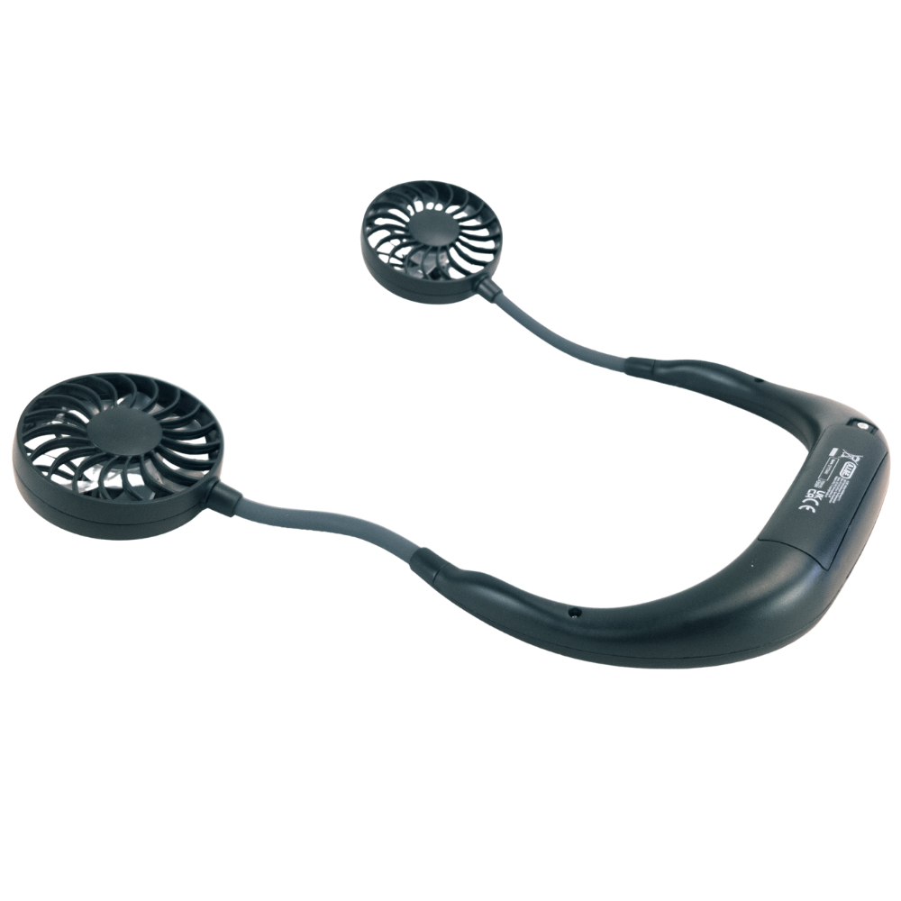 Neck Fan with Flexible Arms and 3 Speed Levels, 2W – Black