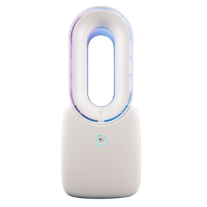 Bladeless desk fan USB-C powered with mood light
