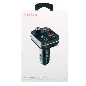 FM transmitter and car charger with Bluetooth speaker black