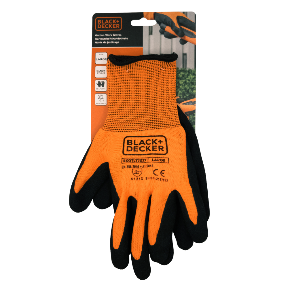 Safety gloves orange/black L
