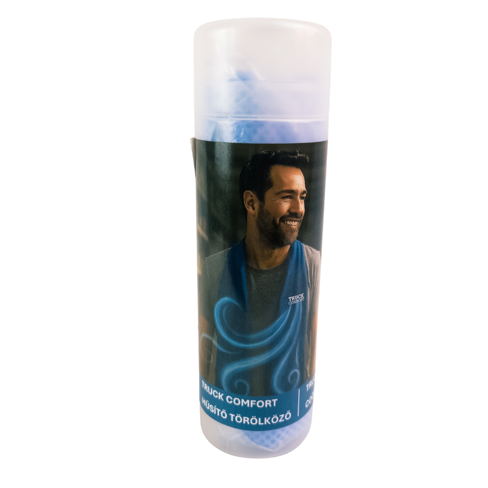 Cooling towel around neck for sports or work 66x43cm blue