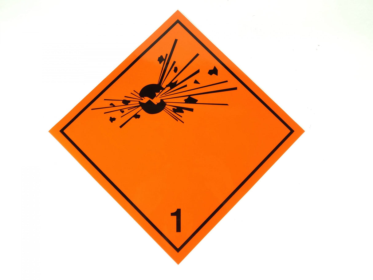ADR Numbered Hazard Label Sticker