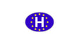 H-Länderkennzeichen Aufkleber mit EU-Sternen