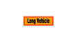 Warnaufkleber Long Vehicle – leicht reflektierend, 9,6 x 41,5 cm