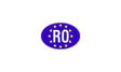 RO Länderkennung Aufkleber – Rumänien EU oval, wetterfest