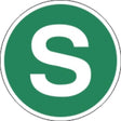 Selbstklebender S-Aufkleber – kleiner grüner Kreis, 13 cm