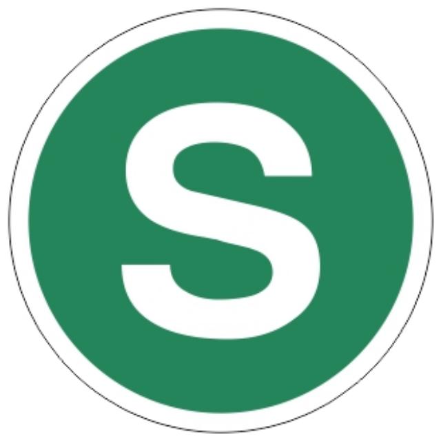 S Sticker (Green Circle) Euro I-II