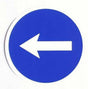 Adesivo Direzione di Deviazione – 21,5 cm