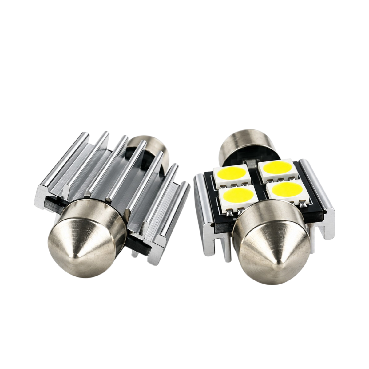 LED Festoon Bulbs 12V Canbus White 4 SMD 31–41mm 2 Pack