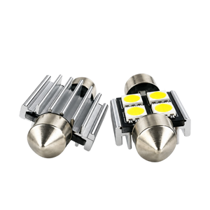 LED Festoon Bulbs 12V Canbus White 4 SMD 31–41mm 2 Pack