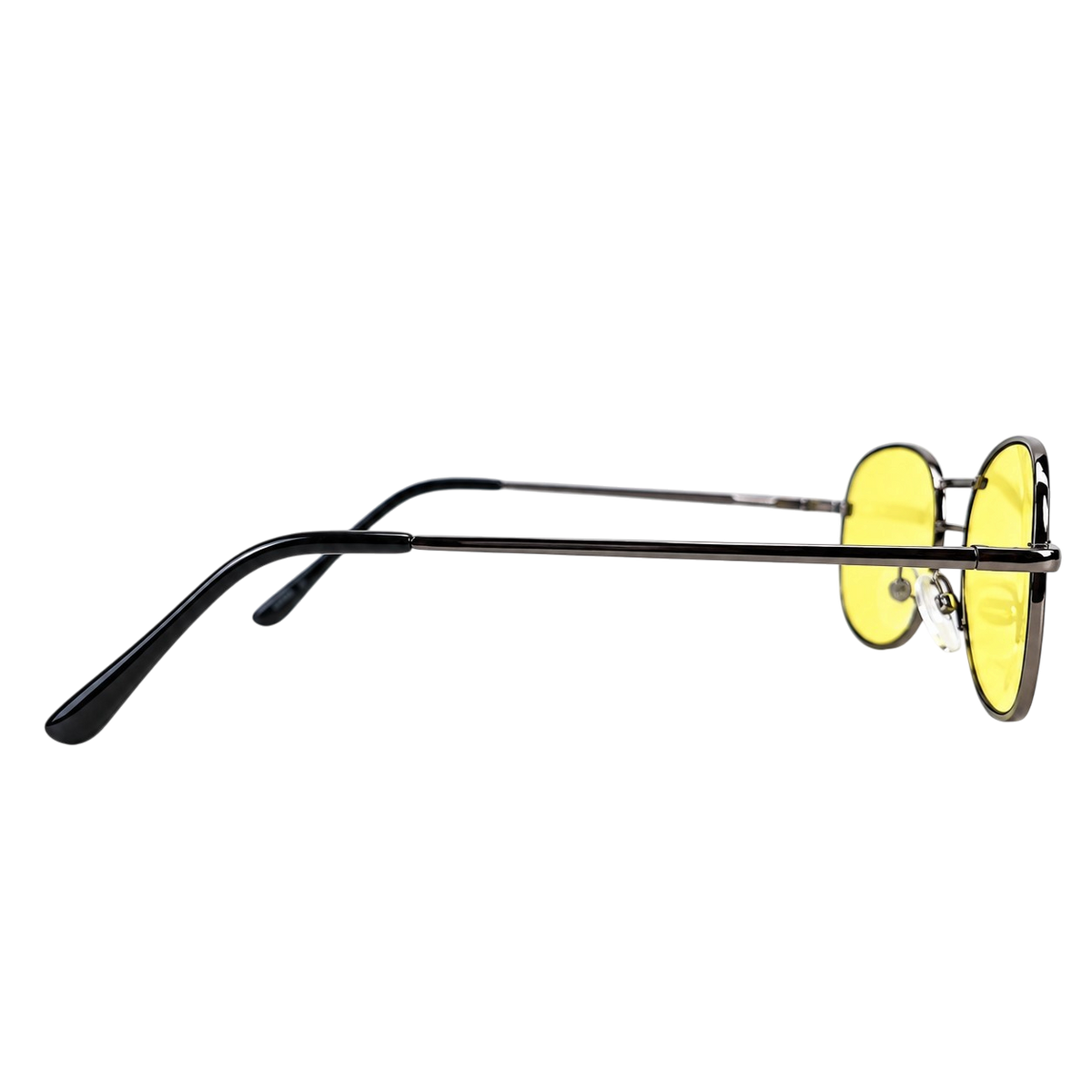 Night Driving Glasses with Yellow Lenses, Lightweight Metal Frame and Storage Pouch