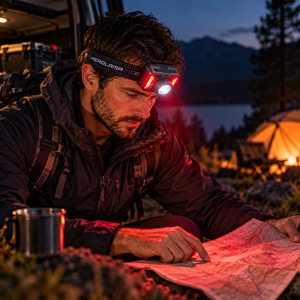 Rechargeable head torch light 1200 lumens with motion sensor