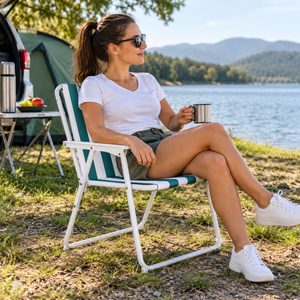 Camping Chair Foldable Lightweight Aluminium 120 kg