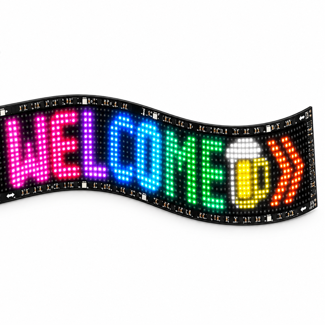 Devil Eyes LED Display Flexible RGB Screen with Bluetooth Control for Cars and Trucks