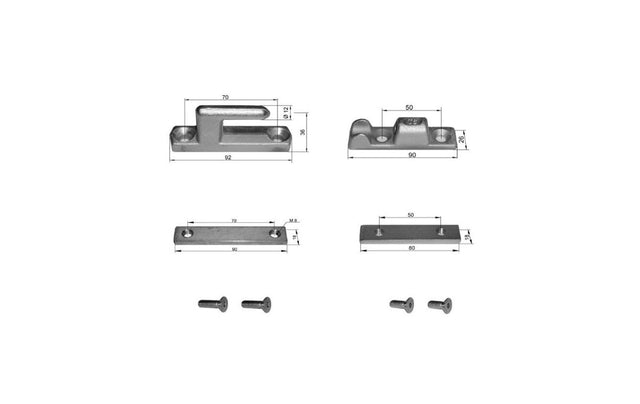 Dobradiça Lateral para Plataforma 90 mm