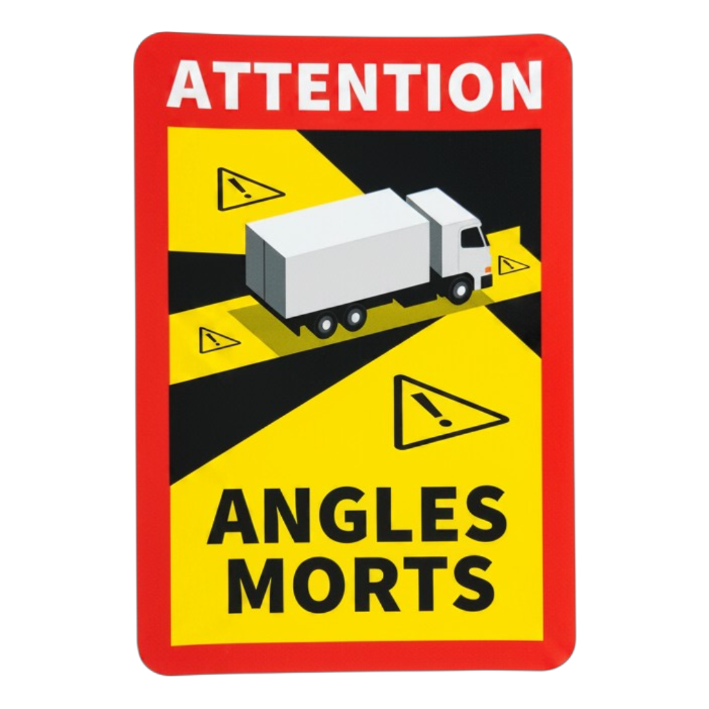 Angles Morts Blind Spot Sticker for Trucks 25 x 17 cm Self Adhesive
