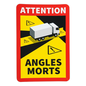 Angles Morts Blind Spot Sticker for Trucks 25 x 17 cm Self Adhesive