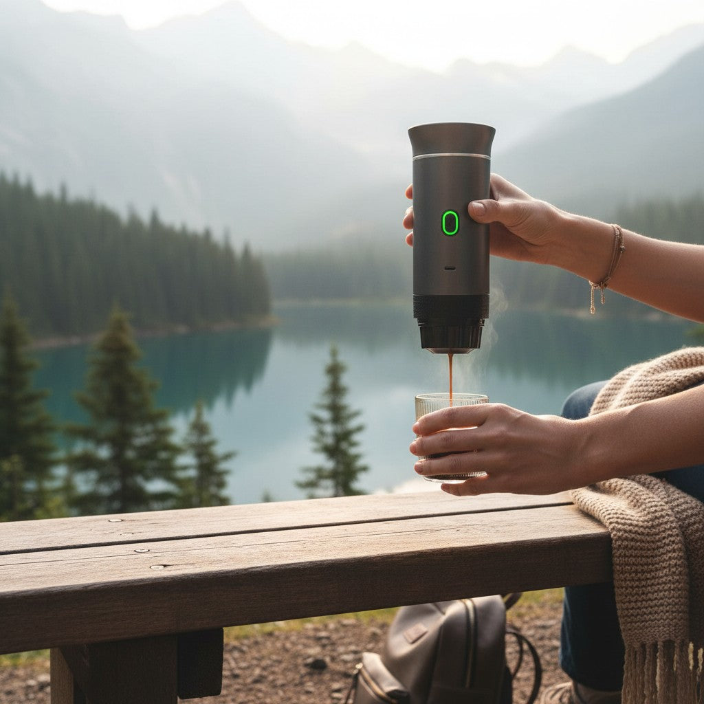 Portable coffee maker USB Rechargeable, Compatible with Capsules & Ground Coffee (Nespresso&Dolce Gusto)