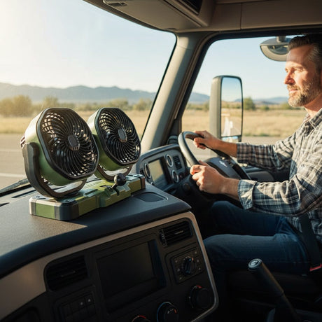 Usb fan 4inch Dual Head 360° Adjustable on Dashboard
