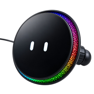 Magnetic Car Phone Holder with Wireless Charging, Active Cooling & Blinking Eyes