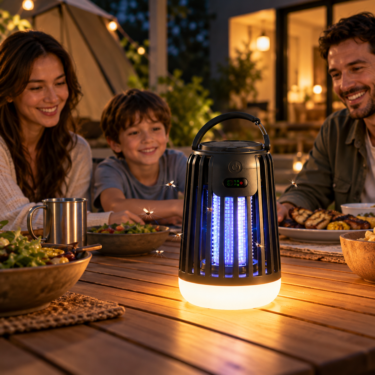 Bug Zapper Solar Powered with LED Light and USB-C Charging