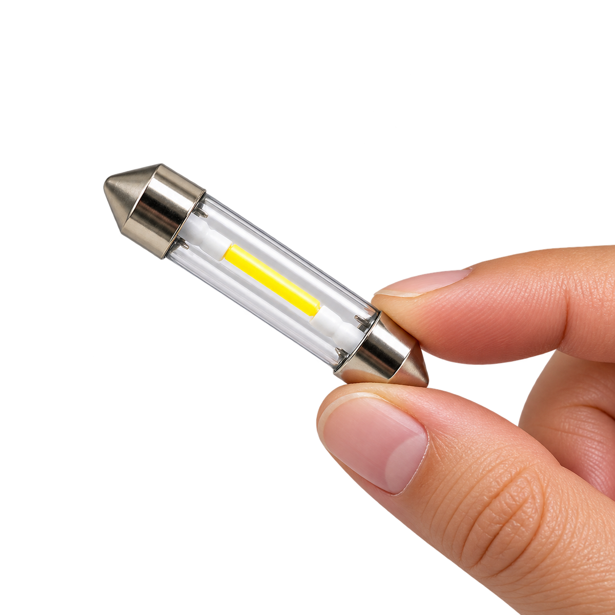 Para żarówek rurkowych 1 COB LED, białe – różne długości, 12V/24V