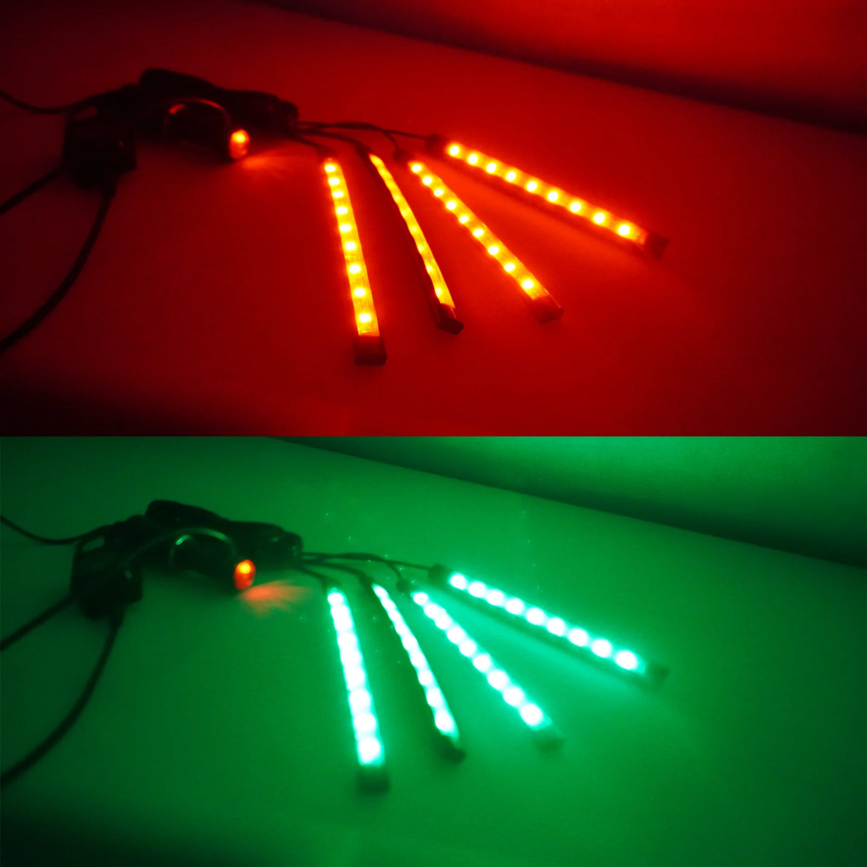 LED traka s daljinskim upravljačem za unutrašnjost vozila – 12V, 4x9 LED