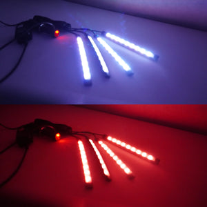 LED traka s daljinskim upravljačem za unutrašnjost vozila – 12V, 4x9 LED