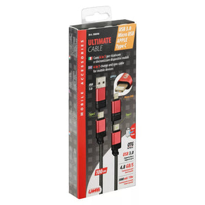 6-in-1 USB Data & Charging Cable – 100cm