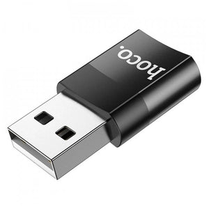 USB 2.0 na USB-C adaptér HOCO UA17, černý