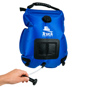 Camping shower portable PVC coated 20L blue