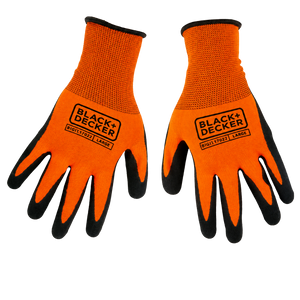 Safety Work Gloves for DIY and General Use, Orange/Black, Size L
