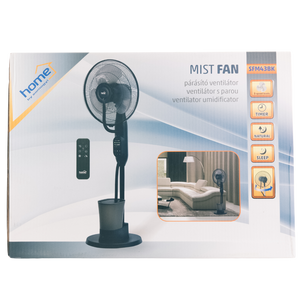 Oscillating Mist Fan with Humidifier, 2.8L Water Tank, Remote Control and Timer