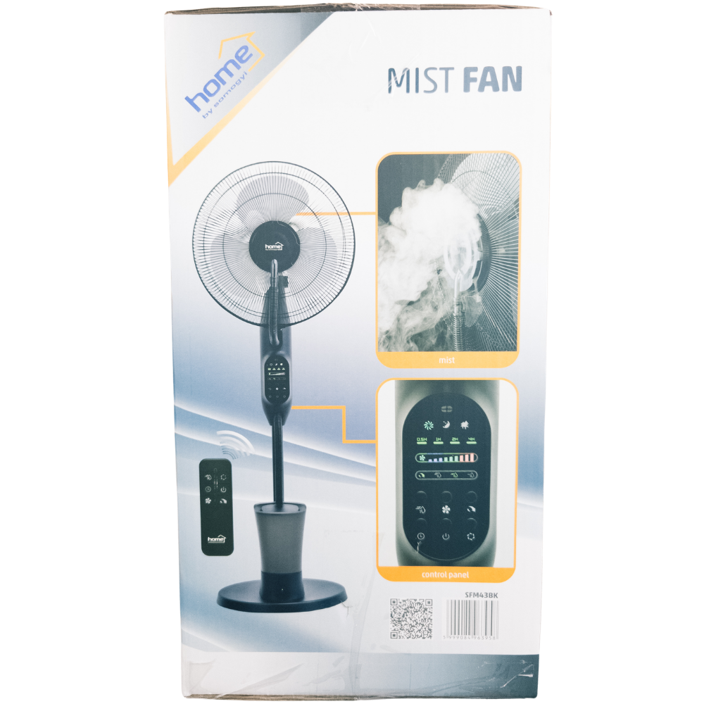 Oscillating Mist Fan with Humidifier, 2.8L Water Tank, Remote Control and Timer