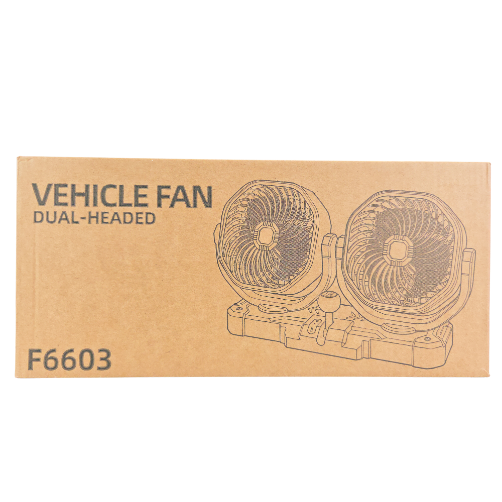 Usb fan 4inch Dual Head 360° Adjustable on Dashboard