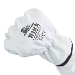 Driver Work Glove Soft Leather with Elastic Cuff, Size 10