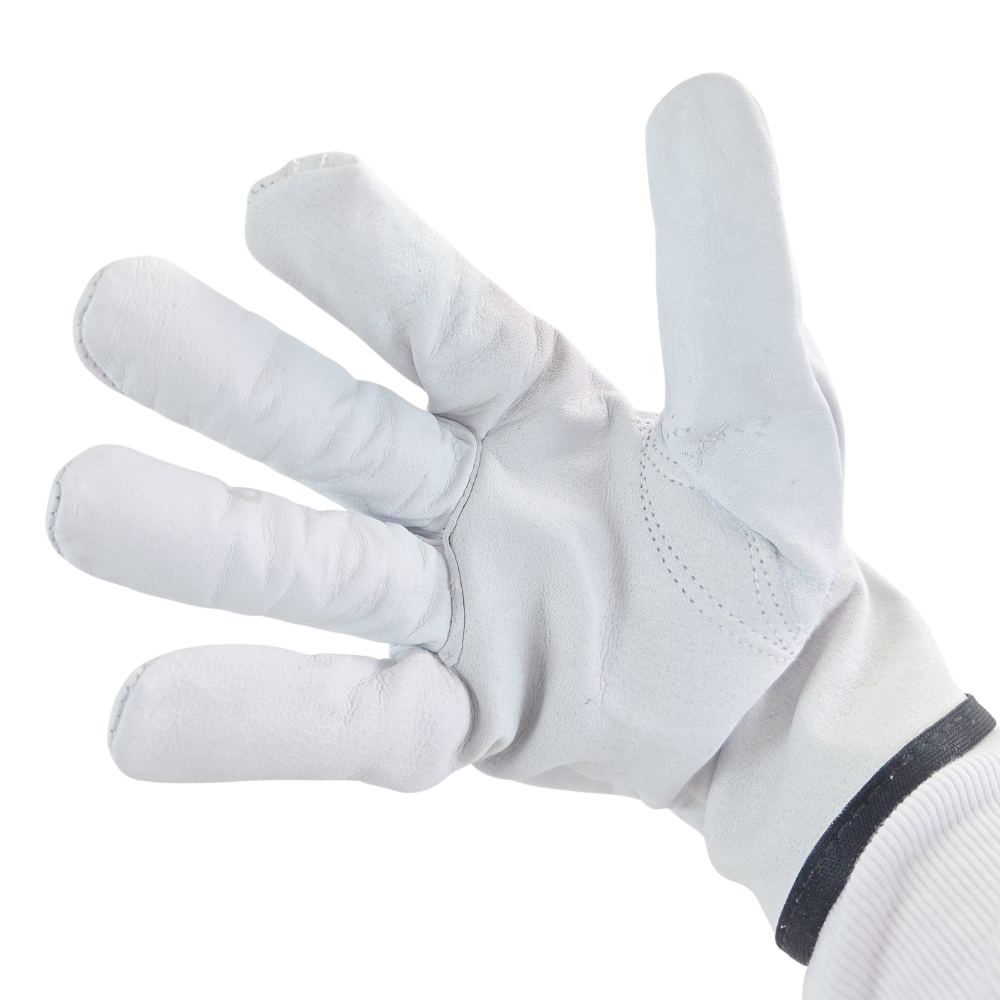 Driver Work Glove Soft Leather with Elastic Cuff, Size 10