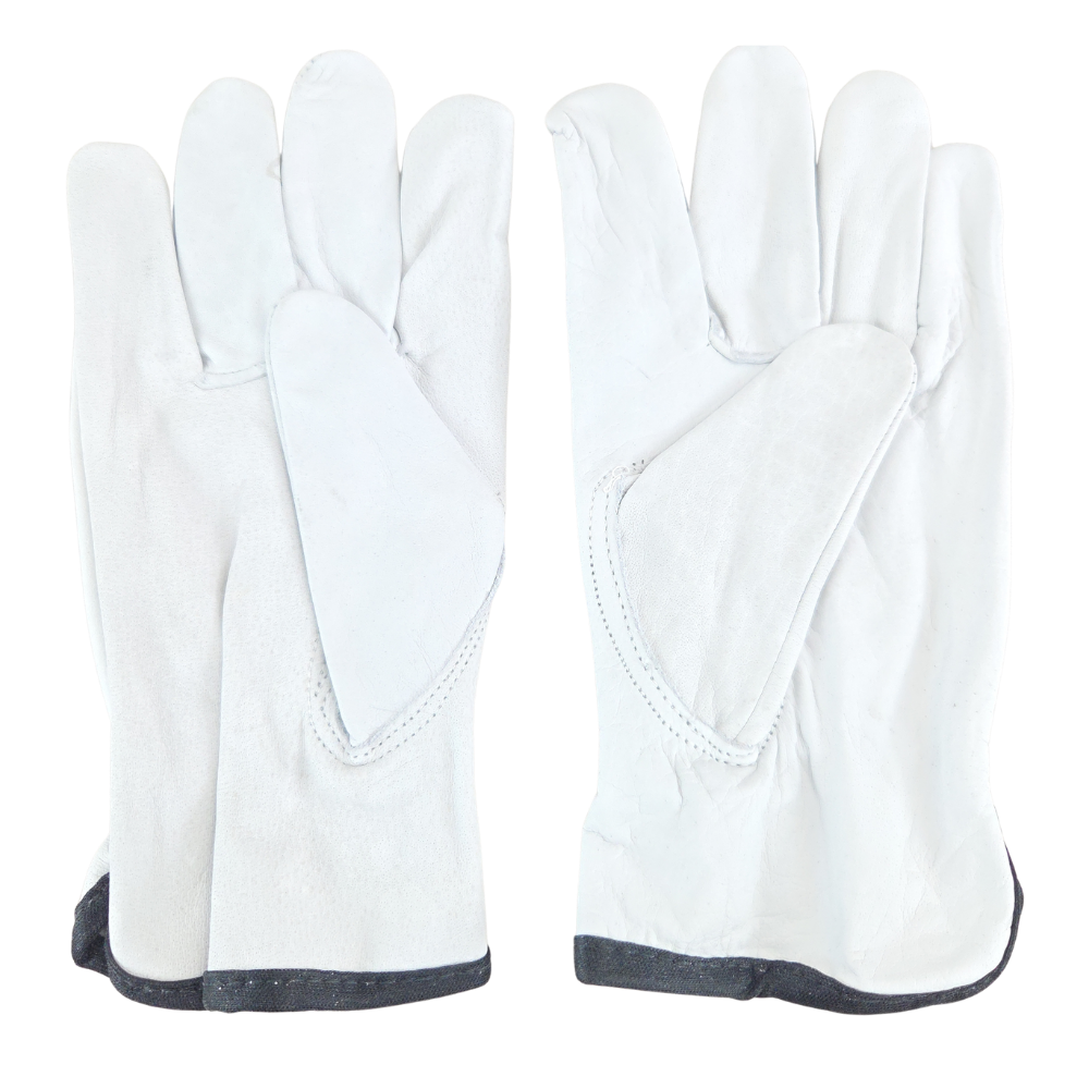 Driver Work Glove Soft Leather with Elastic Cuff, Size 10
