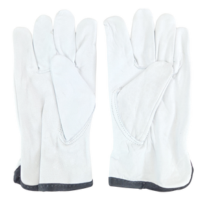 Driver Work Glove Soft Leather with Elastic Cuff, Size 10