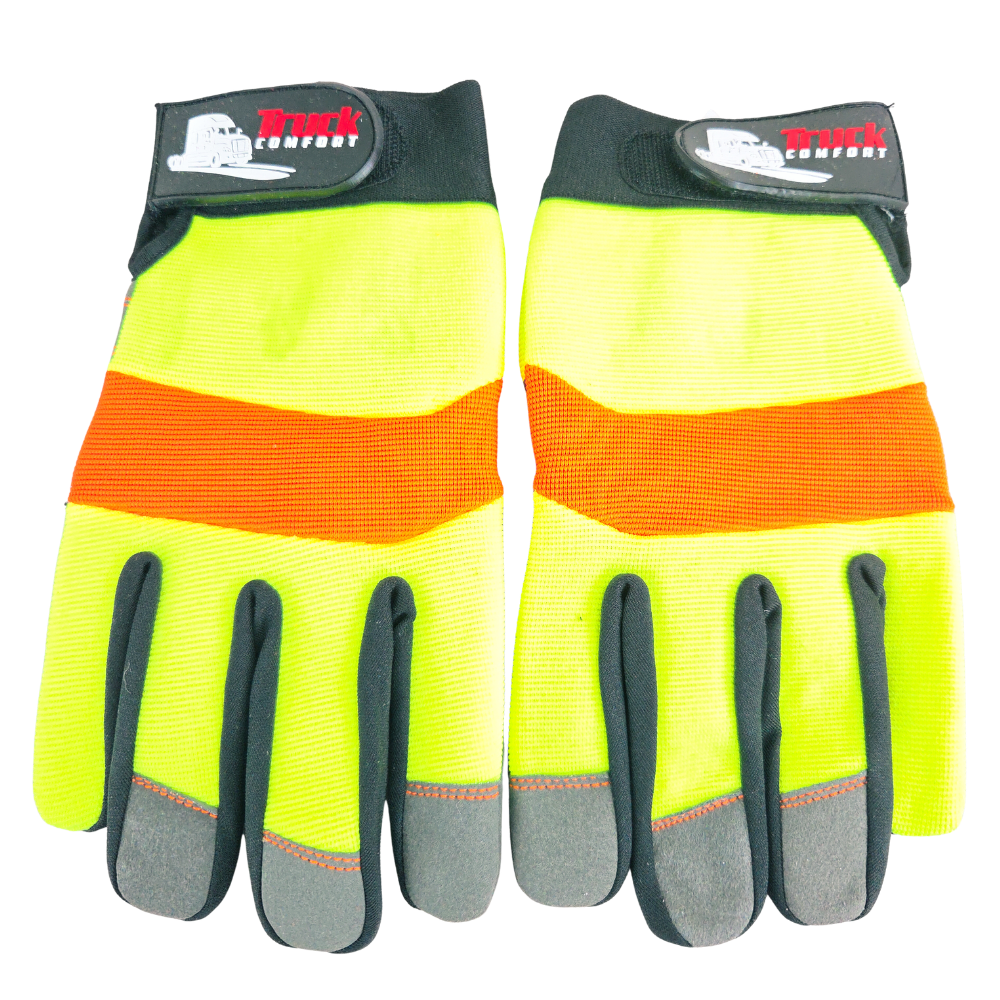 Safety work gloves High-Visibility with Double-Padded & hook and loop closure