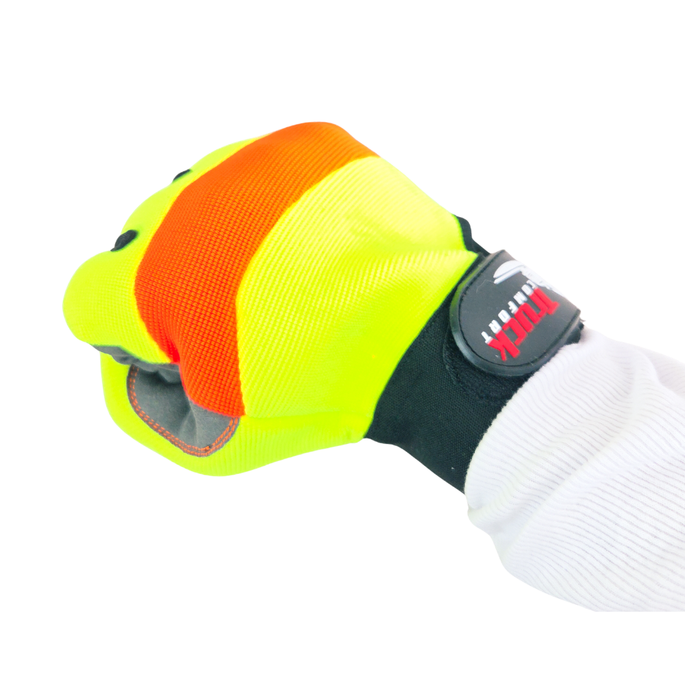 Safety work gloves High-Visibility with Double-Padded & hook and loop closure