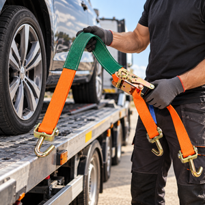 Wheel Straps for Car Transporters 3 Point Tie Down 2.5m