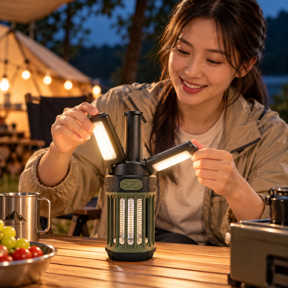Bug Zapper Light with LED Camping Lantern, 500lm, USB-C, IPX6