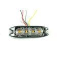 Slim Amber Strobe Light Accessory 4LED 19 Modes