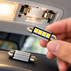 LED Festoon Bulbs 12V Canbus White 4 SMD 31–41mm 2 Pack