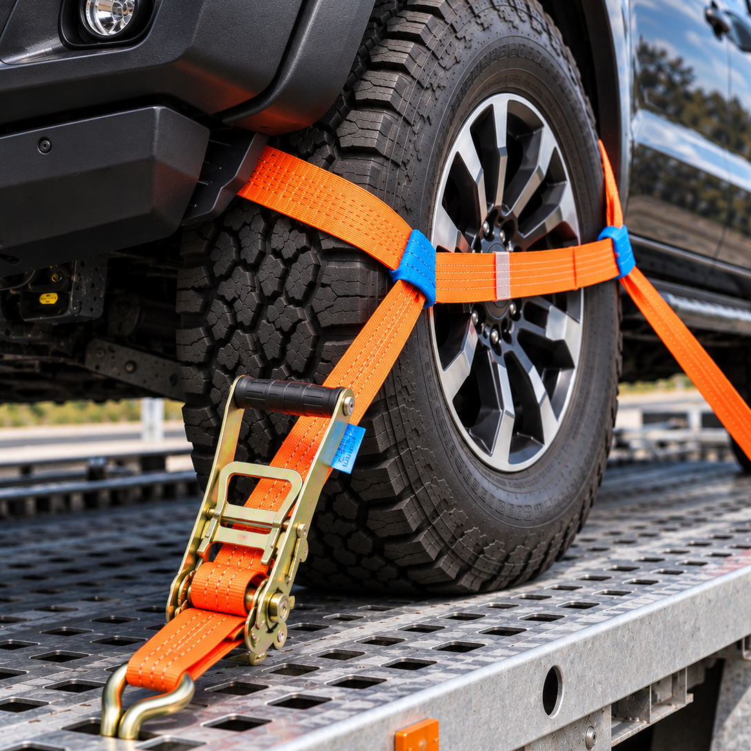 Wheel Tie Down Strap 2-Point, 3.3 m